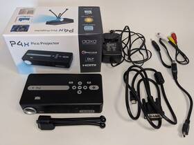 Aaxa 670541790298 P4x Pico Projector Small Portable Black In Original Box With Cords