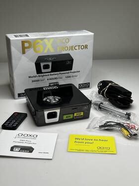 Hp-p6x-01 Aaxa Technologies P6x 800p Led Dlp Pico Projector - Gray/black
