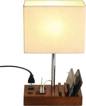 7-energon2 Artlii Usb Table Lamp Multifunctional Bedside Desk With 2 Ac Outlets 3 Chargin