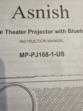 Mp-pj168-1-us Asnish Home Theater Projector Bluetooth Vga White Gray
