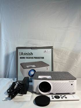 Pj168 Asnish White Bluetooth Led Home Theater Projector With Manual