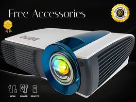 9h.j5w77.14x Benq Lw61st Dlp Projector Laser Short Throw Movie 3d 1080p Hdmi With Remote