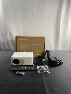 B-110 Bigasuo White Bluetooth Remote Control Home Theater Projector With Manual