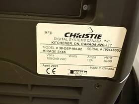 38-dsp104-02 Christie Projector 4k - Mirage S Large Venue
