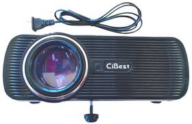 29432 Cibest 1080p Projector Led Hdmi Vga 55w Mini Video Connections Power Cord Tested