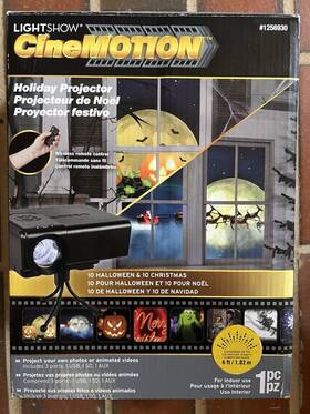 1256930 Cinemotion Lightshow Halloween Christmas Holiday Projector Photo Remote