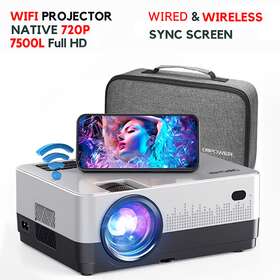 Tm10336-1050 Dbpower Vidoka 7500l Native 720p Projector Fhd Movie Outdoor Bundled With Bag
