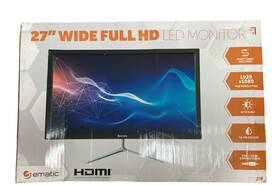 Ecm270 Ematic 27 Inch Wide Full Hd Led Monitor - Crack On Corner Of Frame
