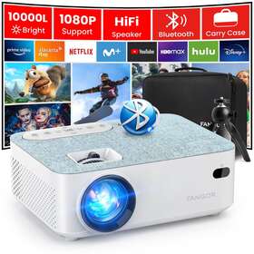 10000l Fangor 414776127618 Hd Bluetooth Projector - Portable For Outdoor Movie
