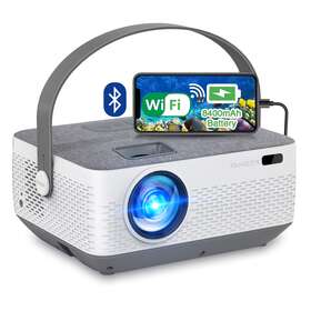 Fangor 414776129292 Wifi Projector Bluetooth 8400mah Battery Rechargeable Portable Home P