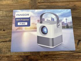 F-802 Fangor Wifi Projector Bundle. Includes 45 Inch X 78 Outdoor Screen