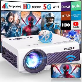 Fudoni 768649941220 Projector With Wifi And Bluetooth 5g Native 1080p Outdoor 150