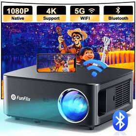 828e Funflix 4k Projector Native 1080p Bluetooth 5g Wifi Video Home Theater