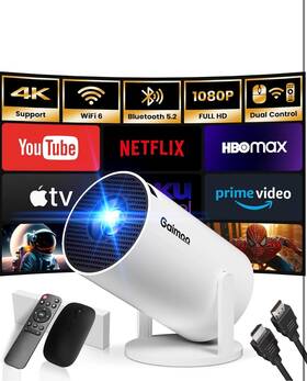Gm200 Gaimoo Home Mini Portable Projector Wifi And Bluetooth 1980 X 1080p White