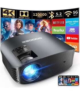 Goodee 696602750513 Projector 4k With Wifi And Bluetooth Supported Fhd 1080p Mini