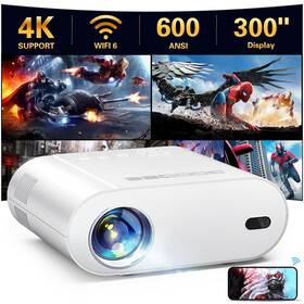 Goodee 955543354988 4k Projector With Wifi And Bluetooth Mini Auto Key