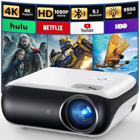Happrun 008678127463 Native 1080p Bluetooth Projector Full Hd Portable - Scratch And Dent