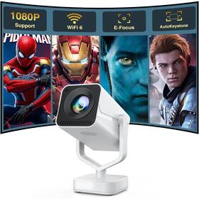 Haqdl 850070845458 Electric Focus Mini Projector With Wifi And Bluetooth 270 Adjustable Movie