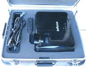 In124st Infocus Dlp Projector In Custom Padded Hard Roller Case. Works Great