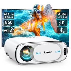 Jimveo 700433025358 Ai Auto Focus Lens Cap Outdoor-projector 4k With Wifi 6 And Bluetooth U
