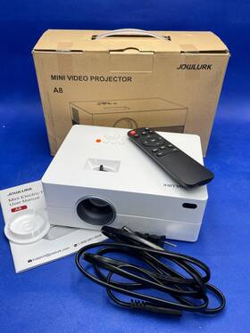 Jowlurk 641837779235 Mini Video Projector - A8 White