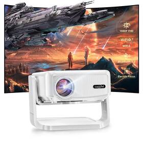 Lisowod 614141779451 360 Adjustable Stand Mini Projector With Wifi And Bluetooth - Electric Foc