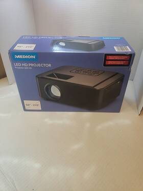22800 Lumens Medion Led Hd Projector 1280 X 720p 155 Ansi Built In Speaker 45-200 Inch New