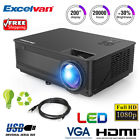 M5 Excelvan Lumens Fhd Video Led Multimedia Projector Hdmi 657419721837