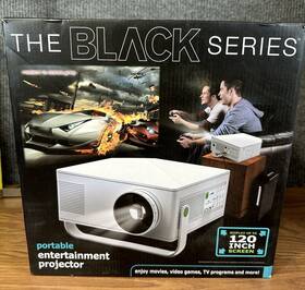 Merch Source 694202218105 The Black Series Portable Entertainment Projector 120 In Screen With Box