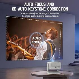 Migoufit 008678209589 Auto Focus/4k Support A8 Projector With 5g Wifi And Bluetooth - Gray