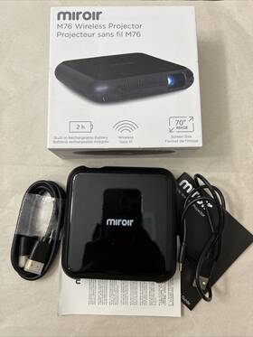 Miroir 850016770295 M76 Wireless Projector 70 Inch Image Black Preowned