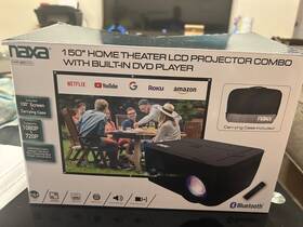 Nvp-2501c Naxa 150 Inch Home Theater Lcd Projector Bundle W Screen And Carry Case