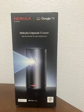 D2426112 Nebula By Anker Capsule 3 Laser 1080p Smart Mini Projector Black Renewed