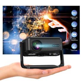 Onoayo 614141759842 360 Adjustable Stand Mini Projector With Wifi And Bluetooth 500 Ansi Elect