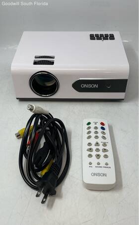 Gp18 Onson Mode White Portable Mini Projector In Case Not Tested