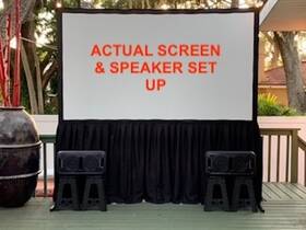 Gtk-xb7 Optoma / Elite Screens Sony Outdoor Backyard Home Theater Complete System Projector Speakers Screen