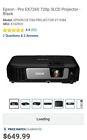 Ex7260 Pro Ex7250 Epson Projector Black