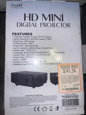 05550 Proht Pre-owned Hdmi 40w Mini Projector