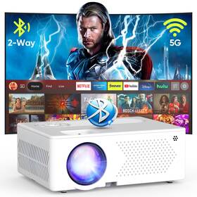 Purshe 850045901356 5g Wifi Bluetooth Projector 16000 Lumens/450 Ansi Real Native 1080p 4k Outdo