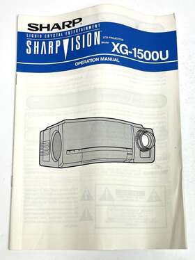 Xg-1500u Sharp Sharpvision Lcd Projector Owners Users Operation Manual Only