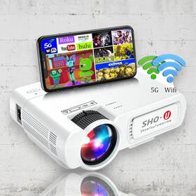 Shou 752790183103 Projector Portable 5g Wifi Video-projector 2022 Upgraded Movie