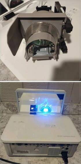 1020991 Smart Used Lamp And Cover For Lightraise 60wi2 Dlp Projector