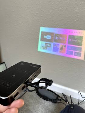 Wt50 Smart Akaso Mini Projector With Charger And Remote