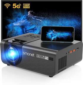 Smus-lp-2mp5gw Smonet Native 1080p Fhd Projector 5g Wifi Bluetooth 4k Movie Hdmi Usb