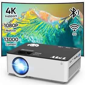 Tmy 850045901165 Native 1080p Projector With 5g Wifi And Bluetooth 5.1 13000 Lumens 4k Suppor