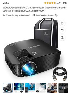Vankyo 850015122002 Leisure 510hd Movie Projector Video