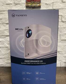 88787726 Vankyo - X3 Wireless Native 1080p Fhd Bluetooth Vertical Projector White New