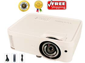 Vs17262 Viewsonic Ps600w Dlp Projector 3500 Ansi Short-throw Cinema 1080p Hdmi With Remote
