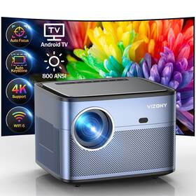 800ansi Vizony 840164809848 Auto Focus/keystone Projector 4k Support With Wifi Bluetooth