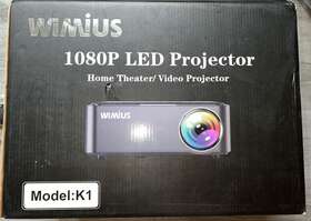 Cck01017-e22 Wimius K1 1080p Led Projector 5g Wifi Bluetooth Black Brand New In Box